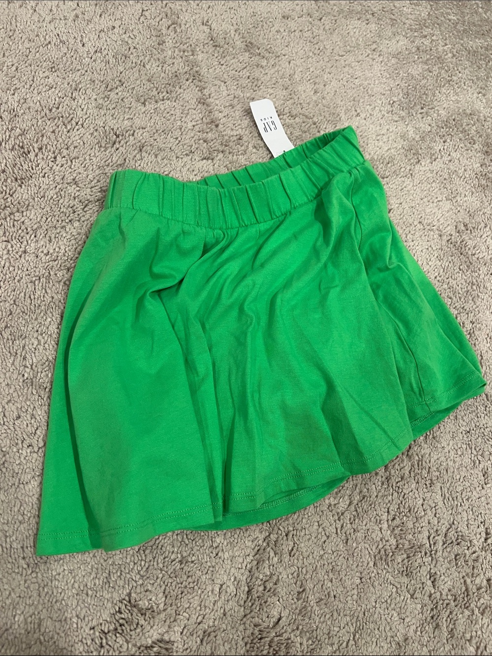 GAP Bright Green Elastic Waist Circle Skirt